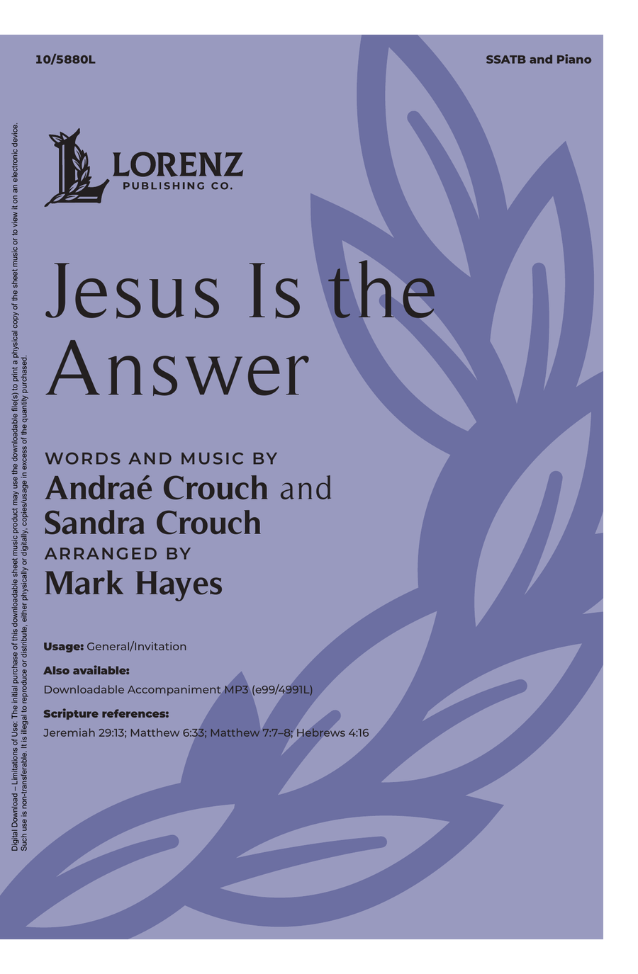 Jesus Is the Answer Jesus Is the Answer Choir scores gallery preview page 1