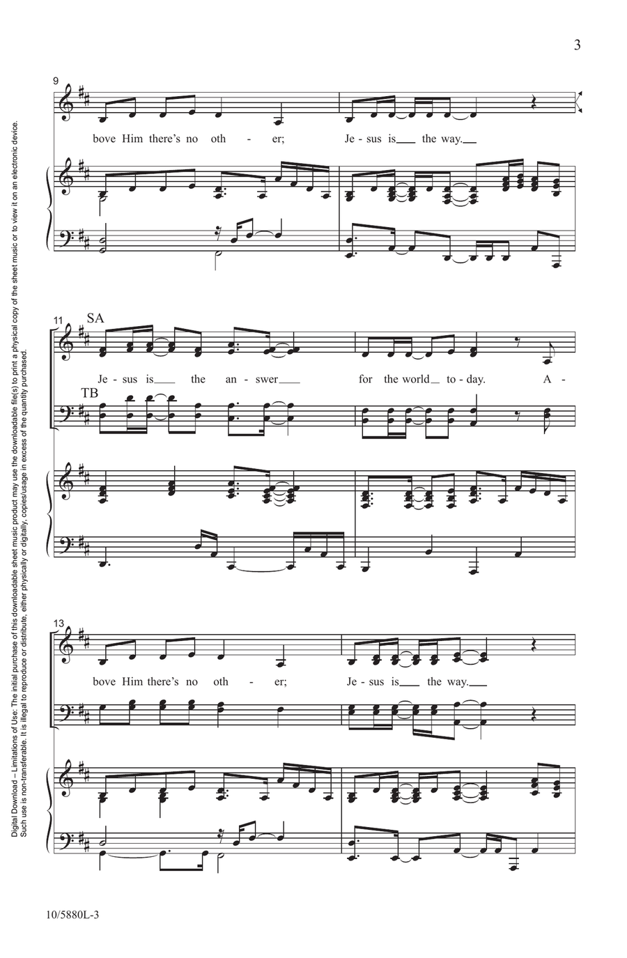 Jesus Is the Answer Jesus Is the Answer Choir scores gallery preview page 3