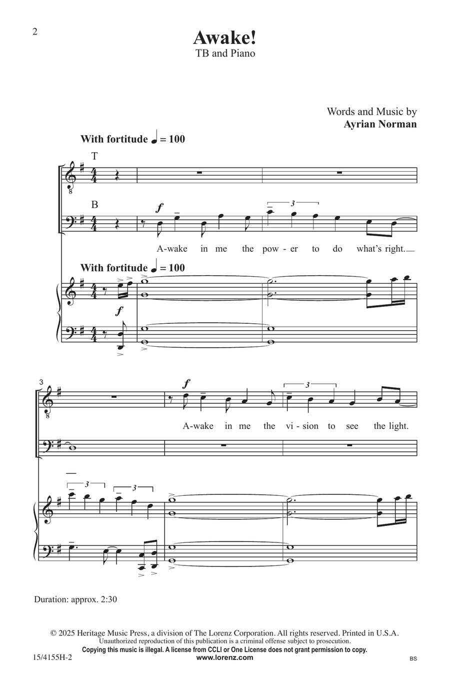 Awake! Awake! Choir scores gallery preview page 2