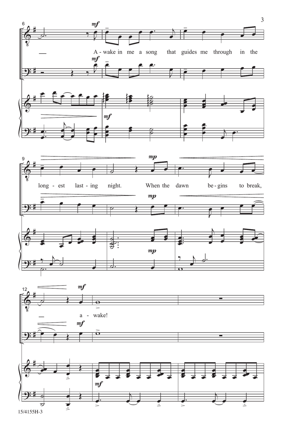 Awake! Awake! Choir scores gallery preview page 3