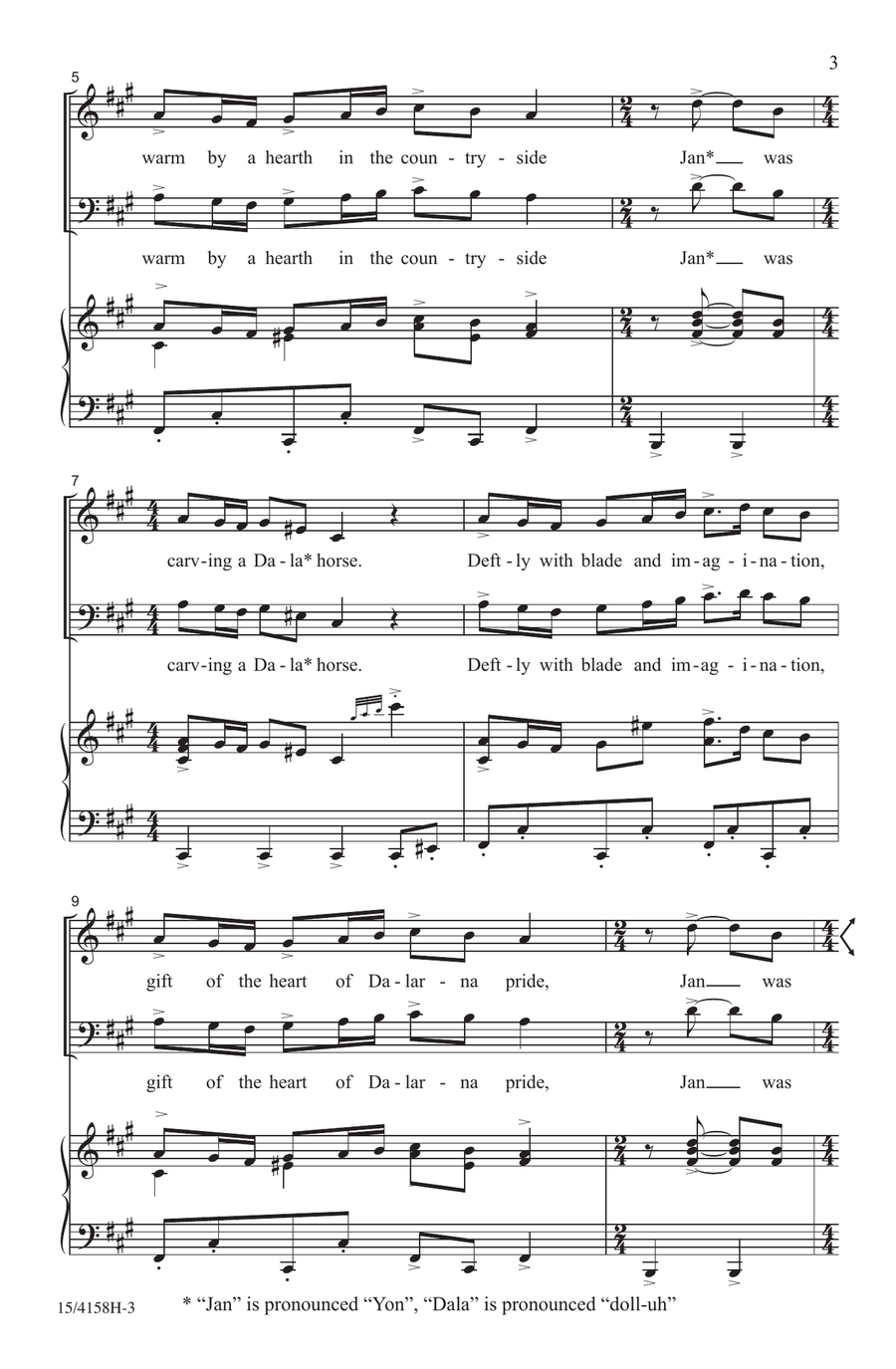 Dala Horse Dala Horse Choir scores gallery preview page 3