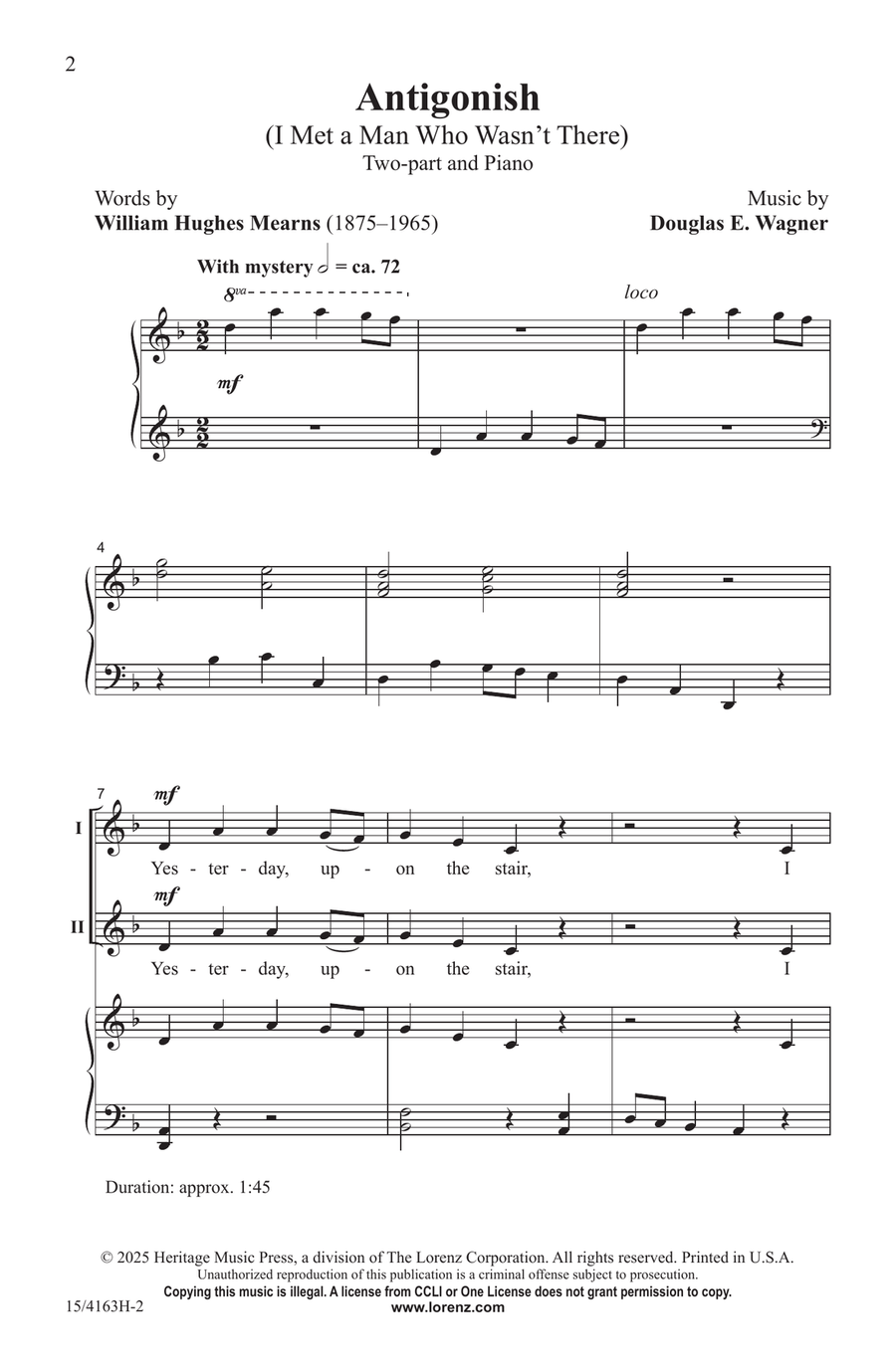 Antigonish Antigonish Choir scores gallery preview page 2