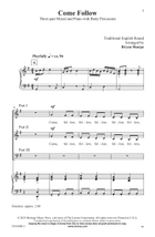Come Follow Choir scores gallery preview page 3