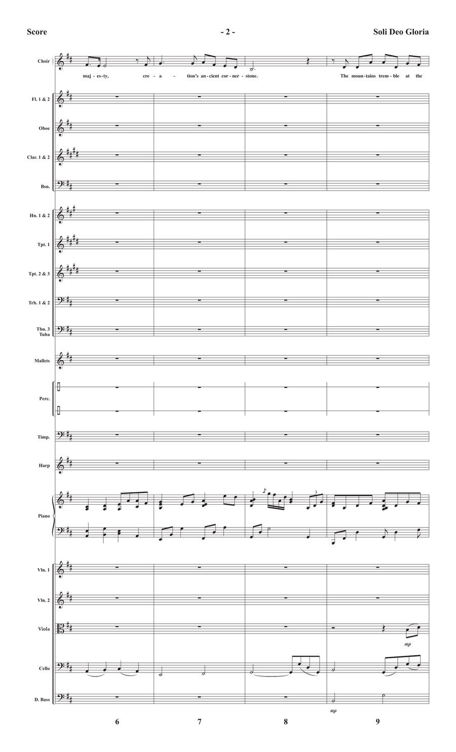 Soli Deo Gloria - Downloadable Orchestral Score and Parts Score scores gallery preview page 3