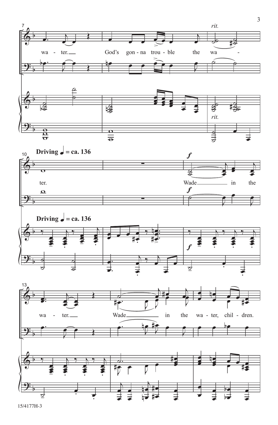 Wade in the Water Choir - Digital Sheet Music page 3