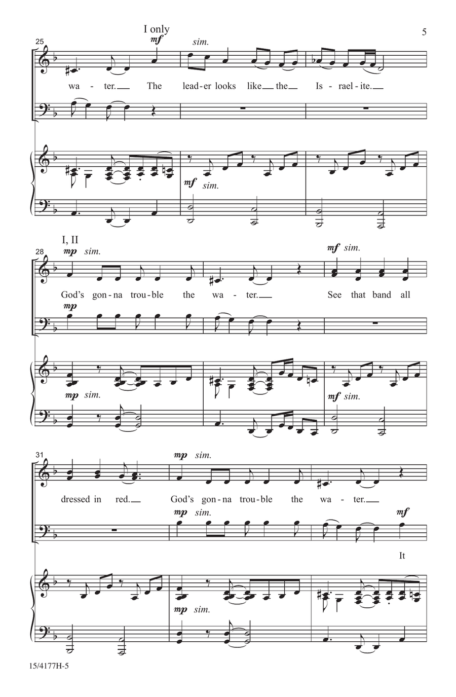 Wade in the Water Choir - Digital Sheet Music page 5