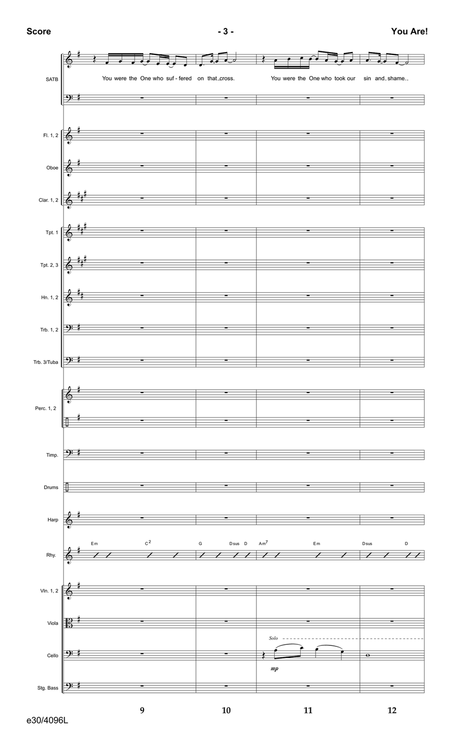 You Are! - Downloadable Orchestral Score and Parts Score - Digital Sheet Music page 4