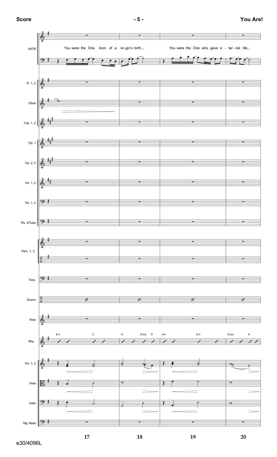 You Are! - Downloadable Orchestral Score and Parts Score - Digital Sheet Music page 6
