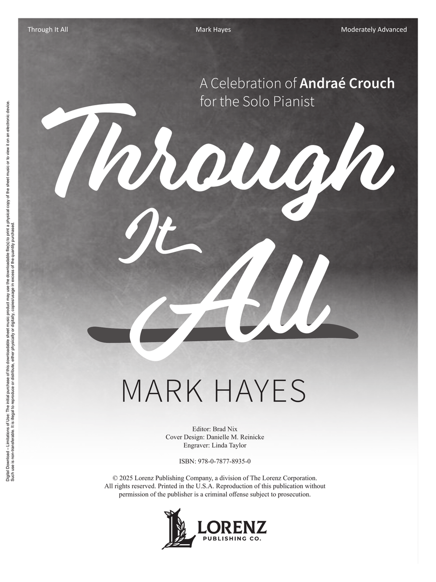 Through It All Piano scores gallery preview page 1