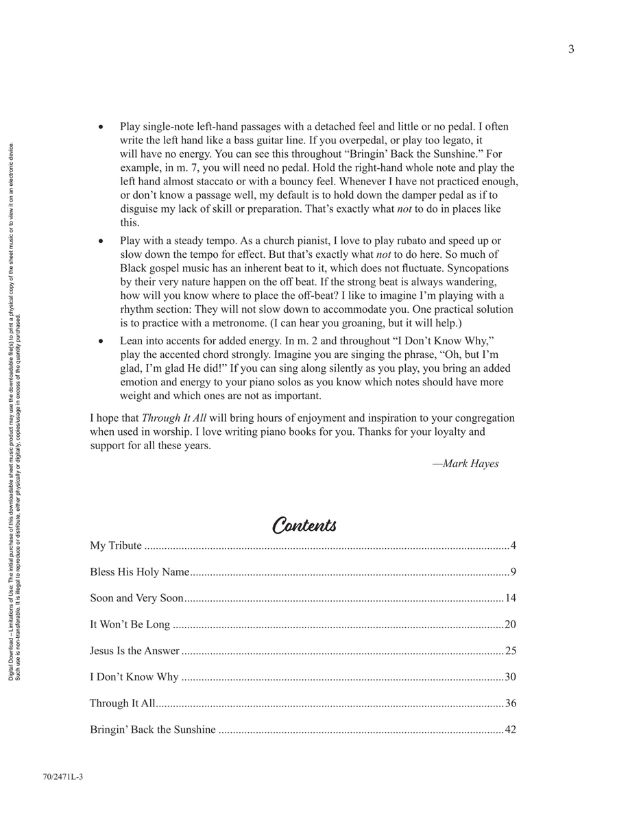 Through It All Piano scores gallery preview page 3