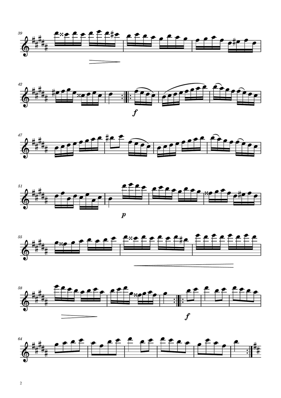 Turkish March - Tenor Sax Solo Tenor Saxophone scores gallery preview page 2