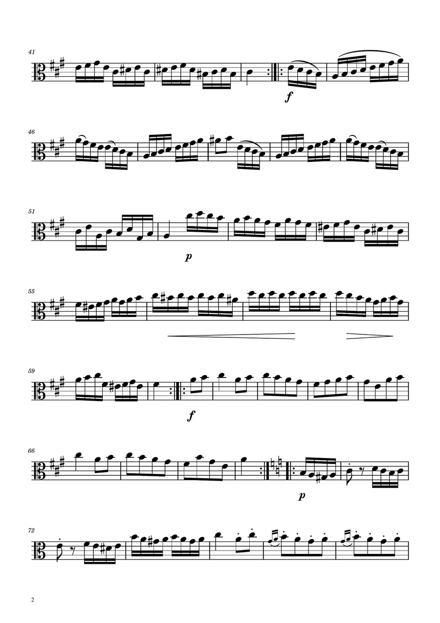 Turkish March - Viola Solo Viola Solo scores gallery preview page 2