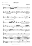 Minuet Alto sax solo.