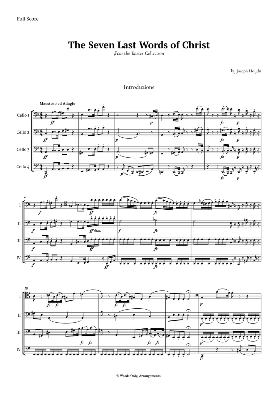5 Easter Songs for Violoncello Quartet plus one Bonus String Quartet scores gallery preview page 2