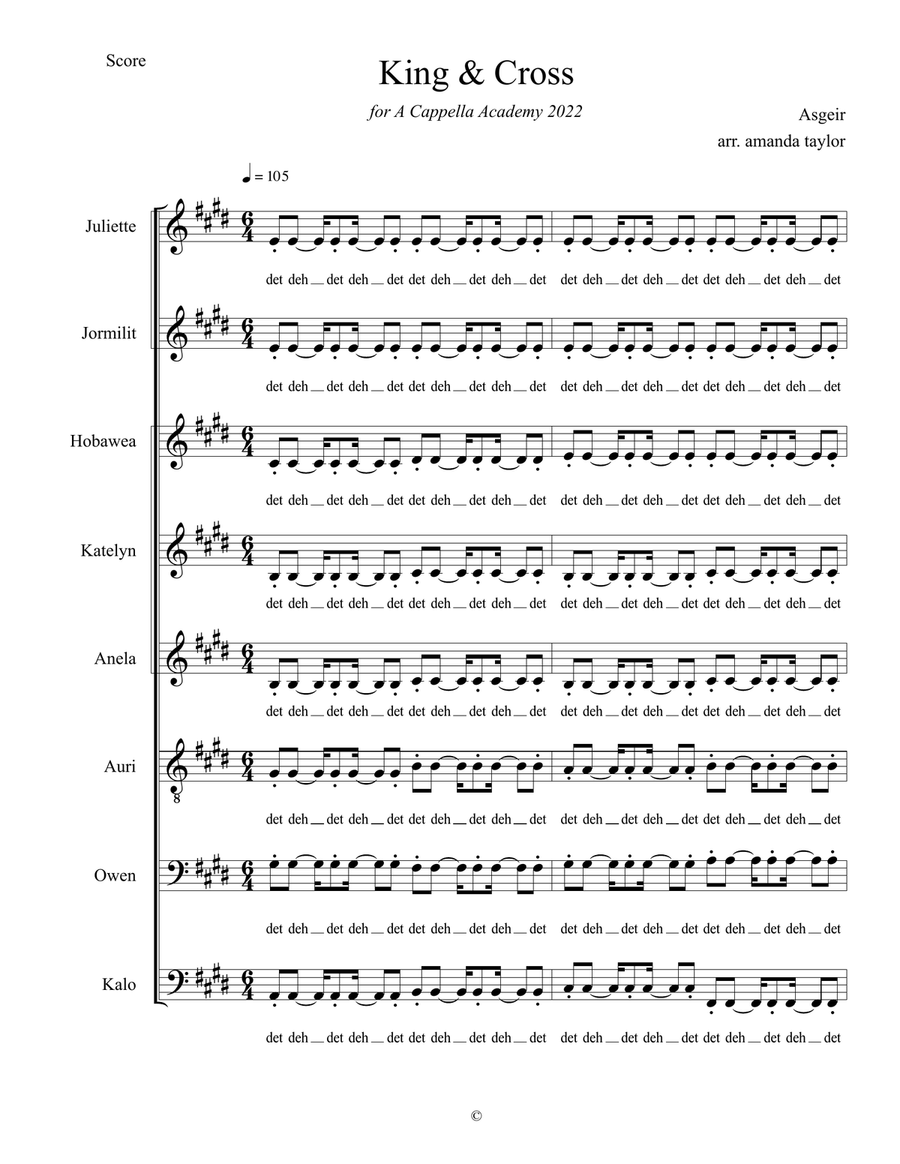 King And Cross King And Cross Divisi scores gallery preview page 1
