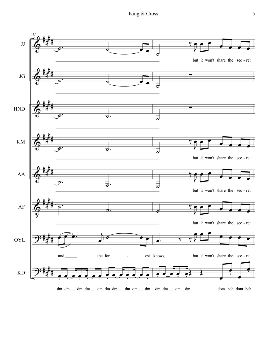 King And Cross King And Cross Divisi scores gallery preview page 5