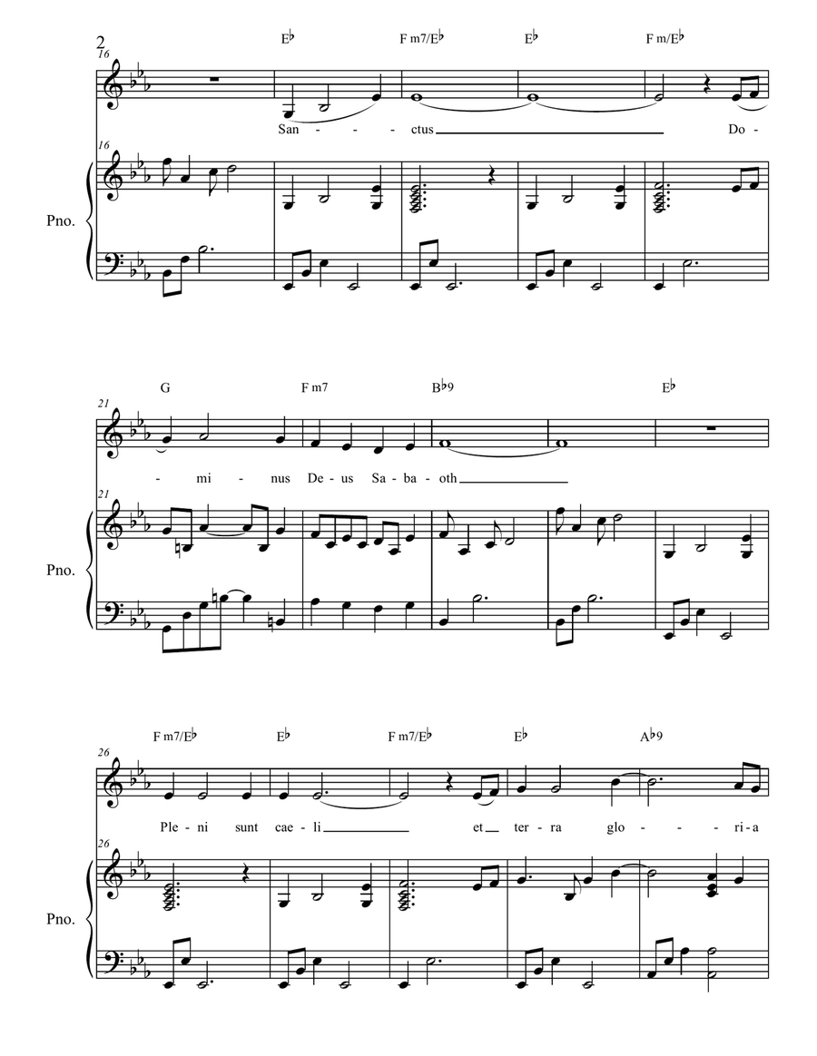 Sanctus Sanctus Unison Choir scores gallery preview page 2