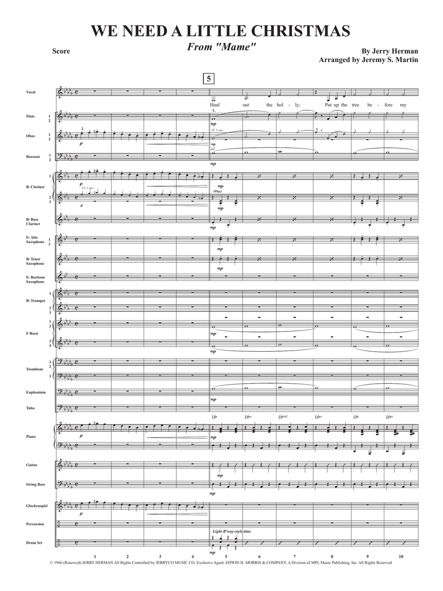 We Need A Little Christmas Concert Band scores gallery preview page 1