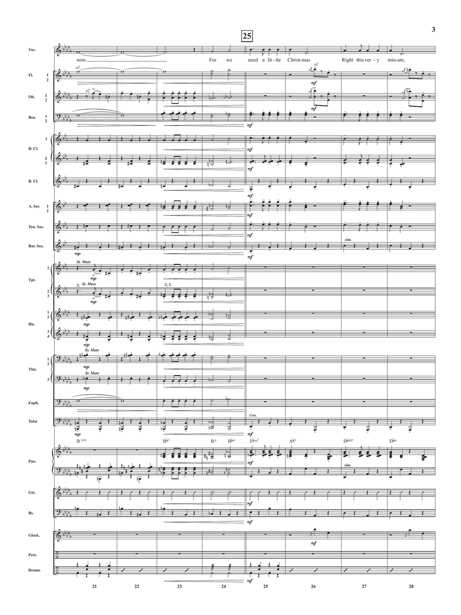 We Need A Little Christmas Concert Band scores gallery preview page 3