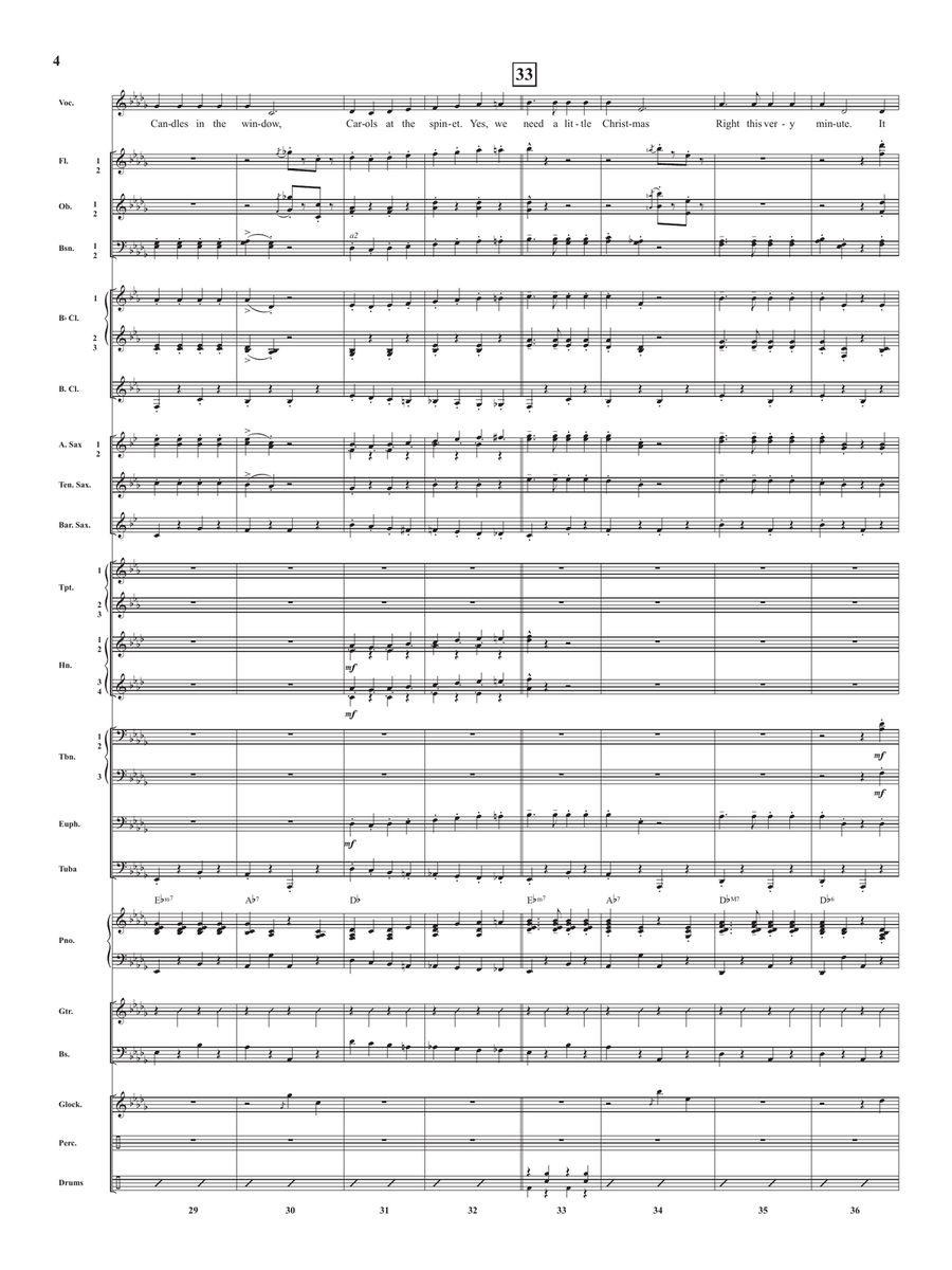 We Need A Little Christmas Concert Band scores gallery preview page 4