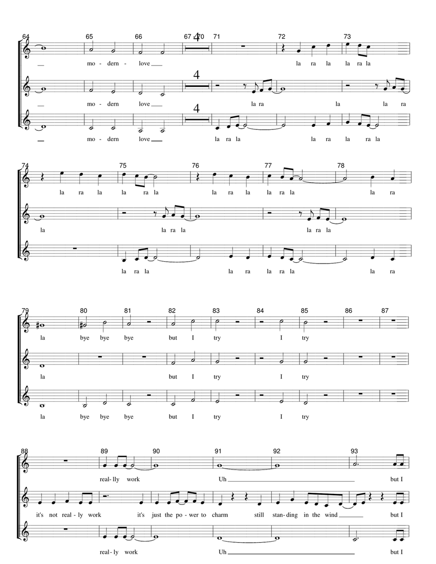 Modern Love Modern Love SSA scores gallery preview page 4
