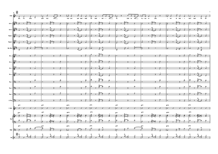 Shape Of You Jazz Ensemble scores gallery preview page 5