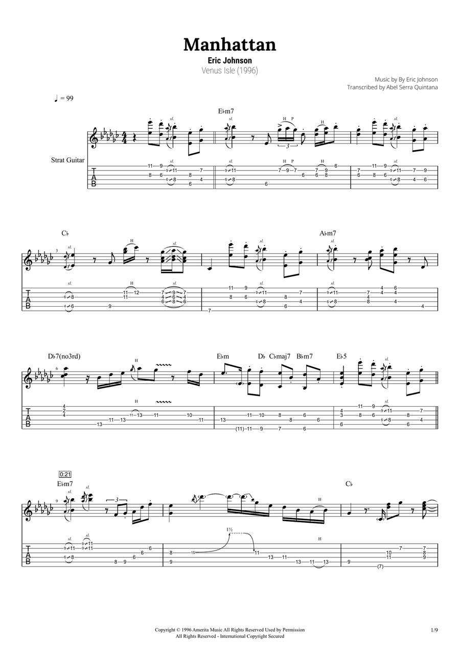 Manhattan Acoustic Guitar scores gallery preview page 1