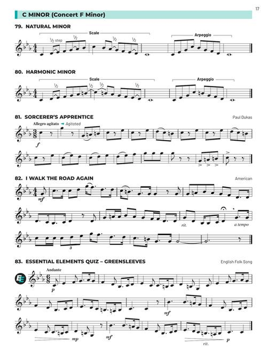 Essential Technique for Band – F Horn Book 3 with Online Resources Concert Band Methods scores gallery preview page 3