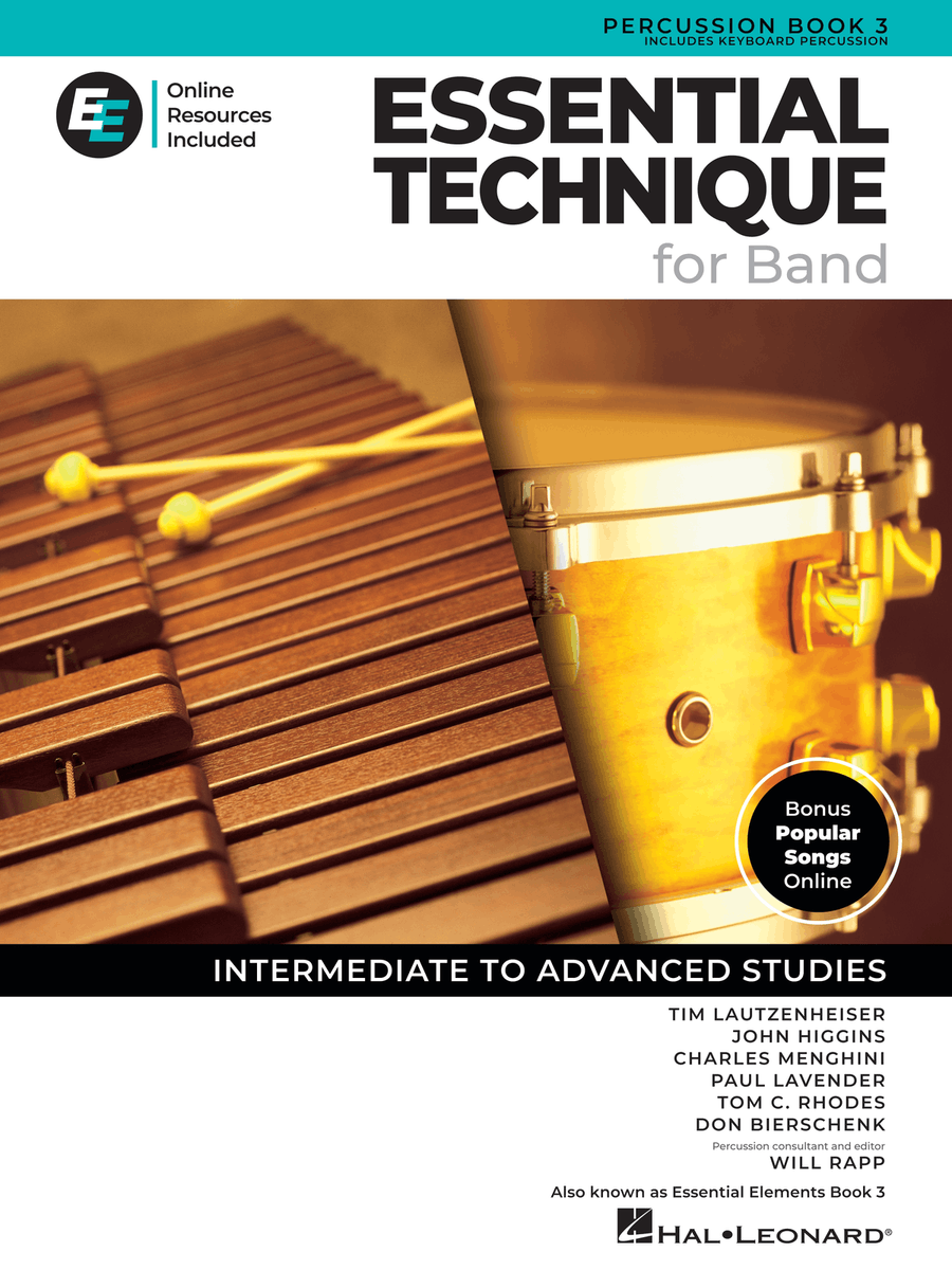 Essential Technique for Band – Percussion/Keyboard Percussion Book 3 with Online Resources Concert Band Methods scores gallery preview page 1
