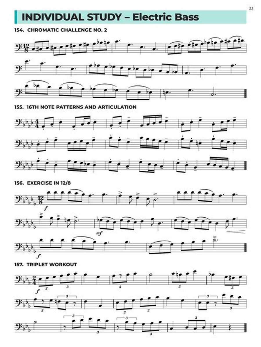 Essential Technique for Band – Electric Bass Book 3 with Online Resources Concert Band Methods scores gallery preview page 5