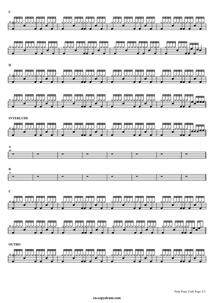 Pink Pony Club Pink Pony Club Drum Set scores gallery preview page 2