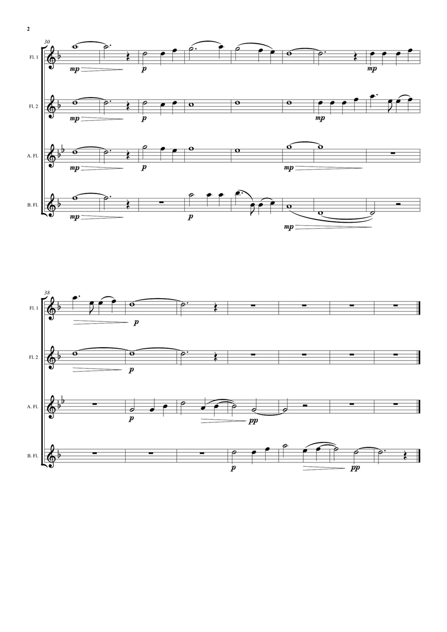 Motet for flute quartet (instrumental arrangement of my choral motet 
