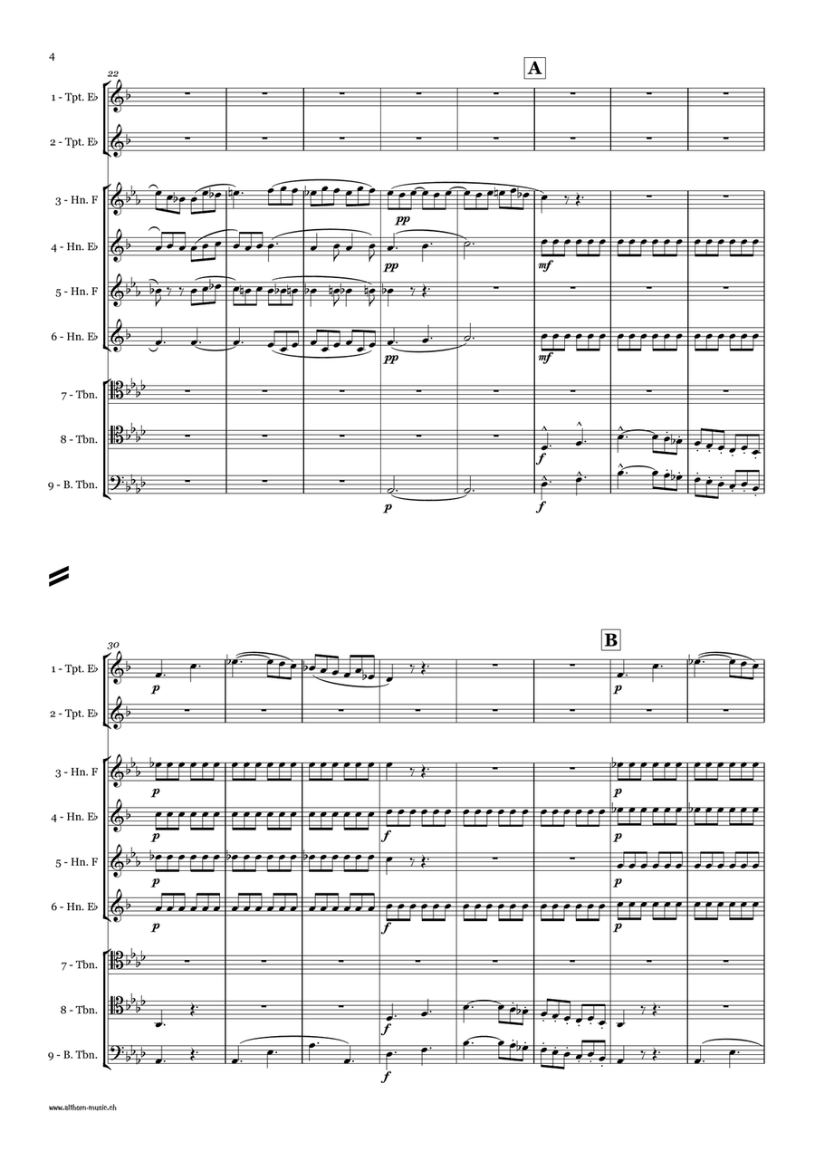 Andante for Brass Instruments Brass Ensemble scores gallery preview page 5