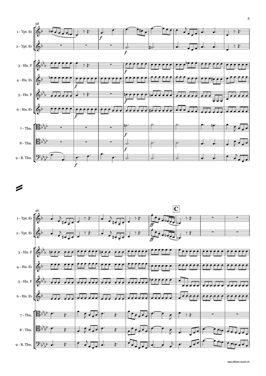 Andante for Brass Instruments Brass Ensemble scores gallery preview page 6