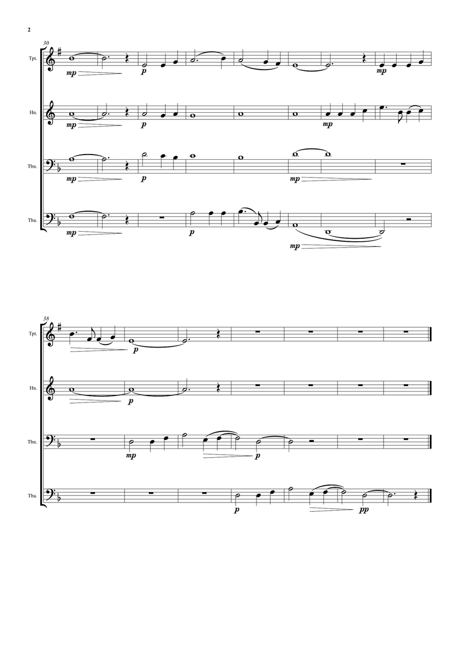 Motet for brass quartet (instrumental arrangement of my choral motet 