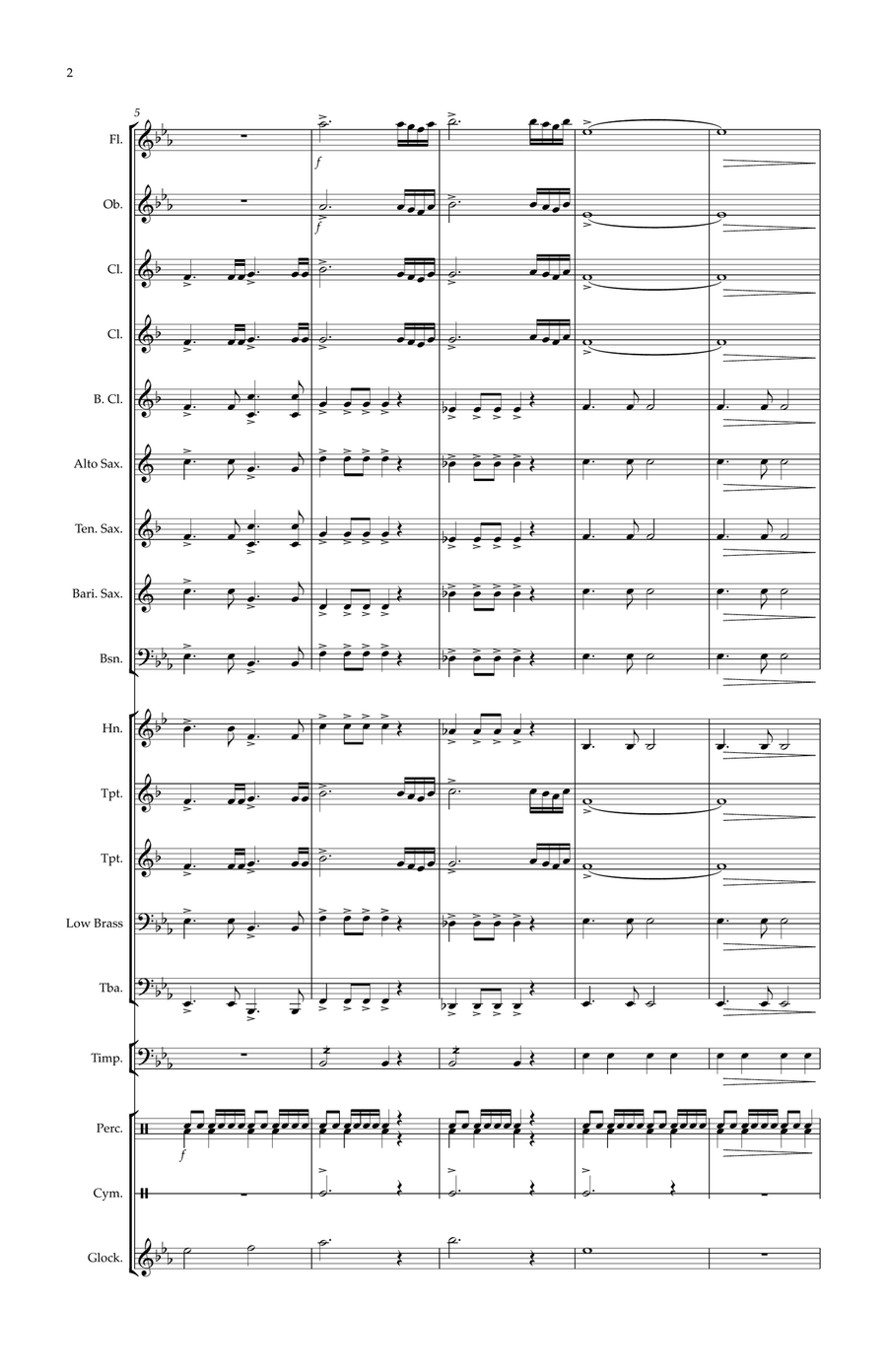 The Adventures of Captain Dynamo Concert Band scores gallery preview page 2