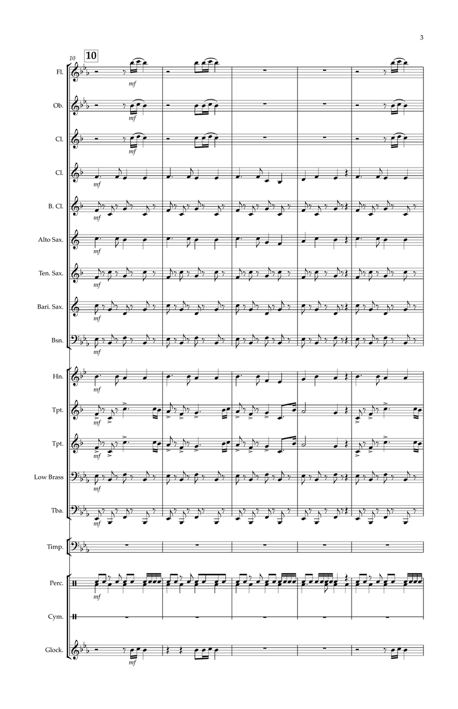 The Adventures of Captain Dynamo Concert Band scores gallery preview page 3