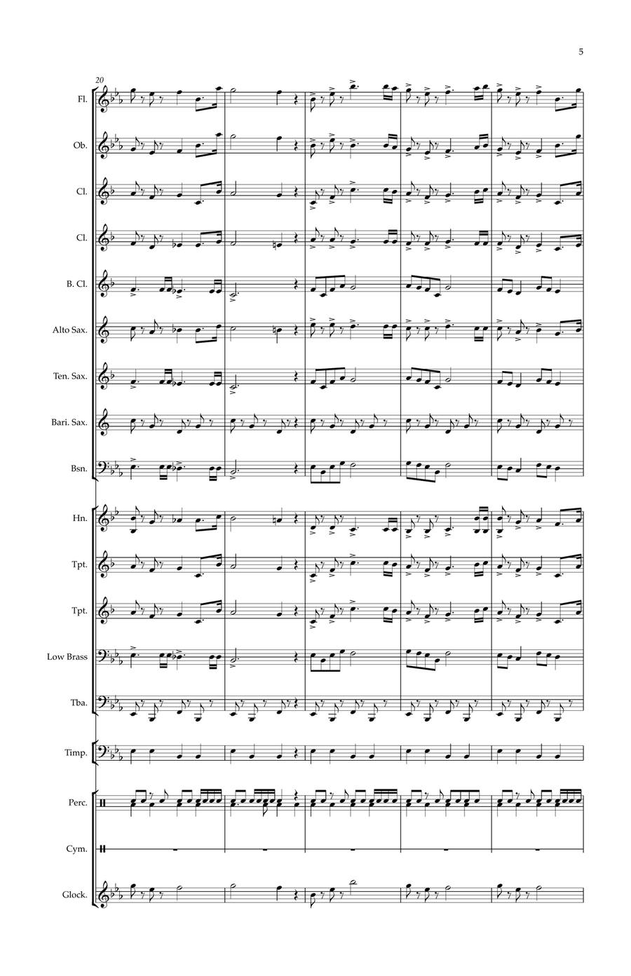 The Adventures of Captain Dynamo Concert Band scores gallery preview page 5
