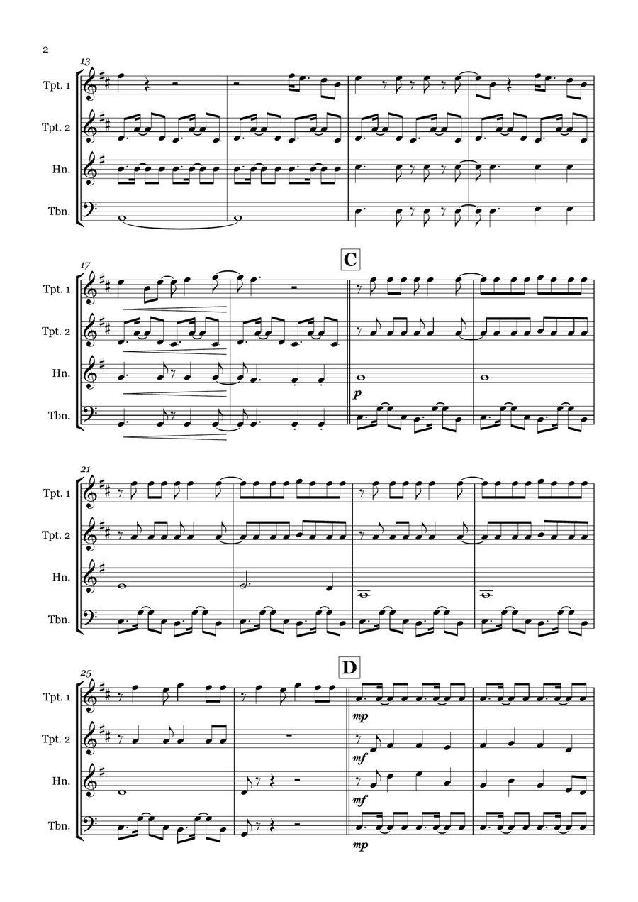 Birds Of A Feather Birds Of A Feather Brass Quartet scores gallery preview page 2