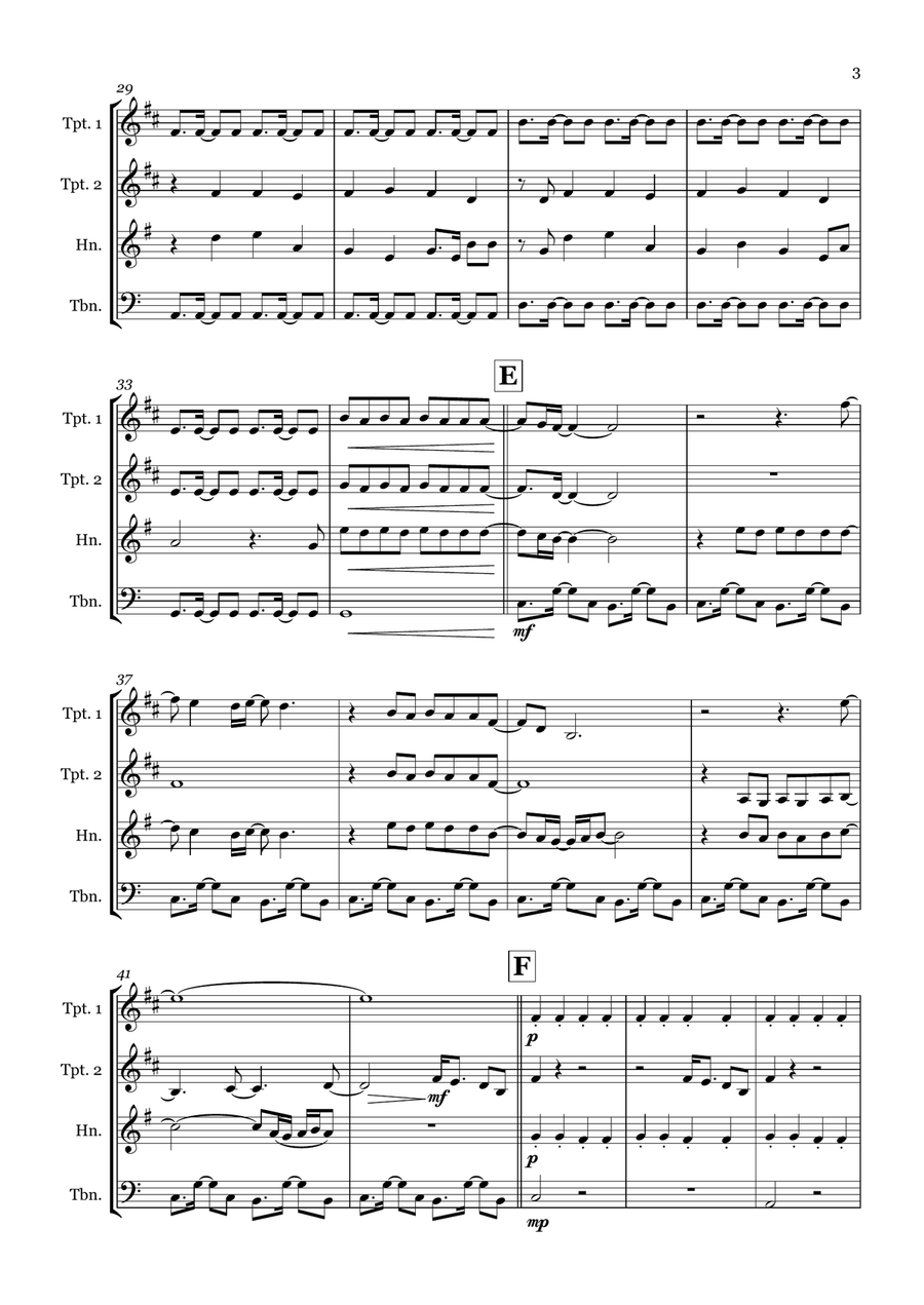 Birds Of A Feather Birds Of A Feather Brass Quartet scores gallery preview page 3