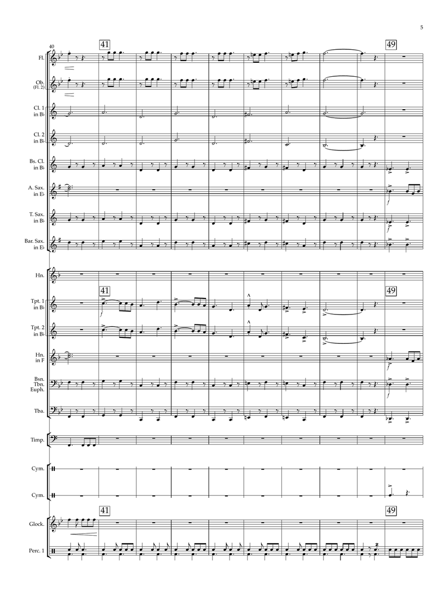 The Adventures of Commander Cadenza Concert Band scores gallery preview page 5