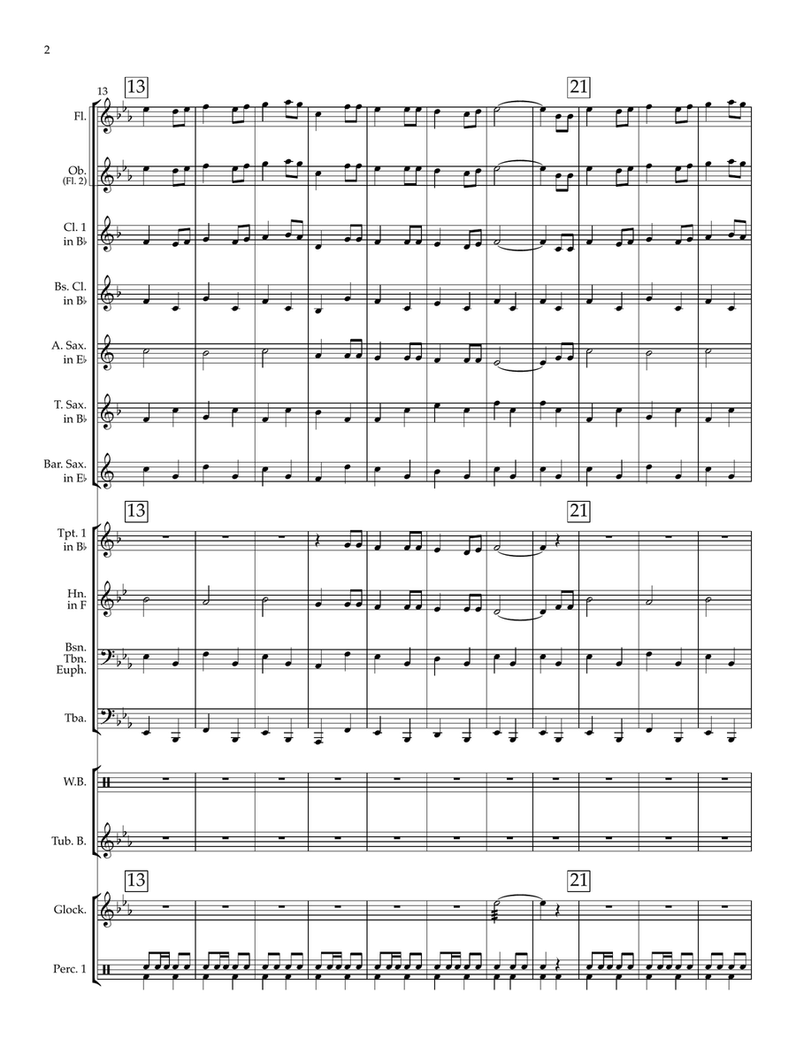 My Grandfather's Clock My Grandfather's Clock Concert Band scores gallery preview page 2
