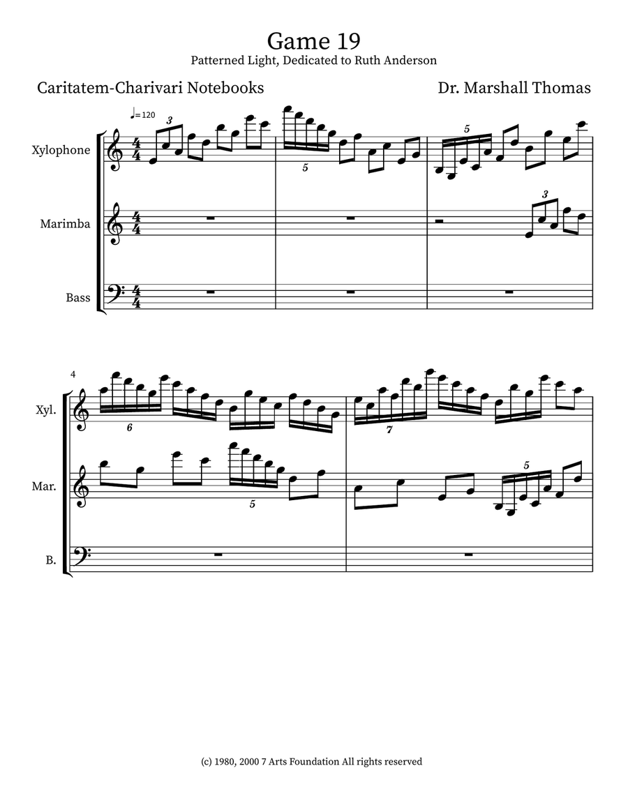 Game 19 Game 19 Small Ensemble scores gallery preview page 1