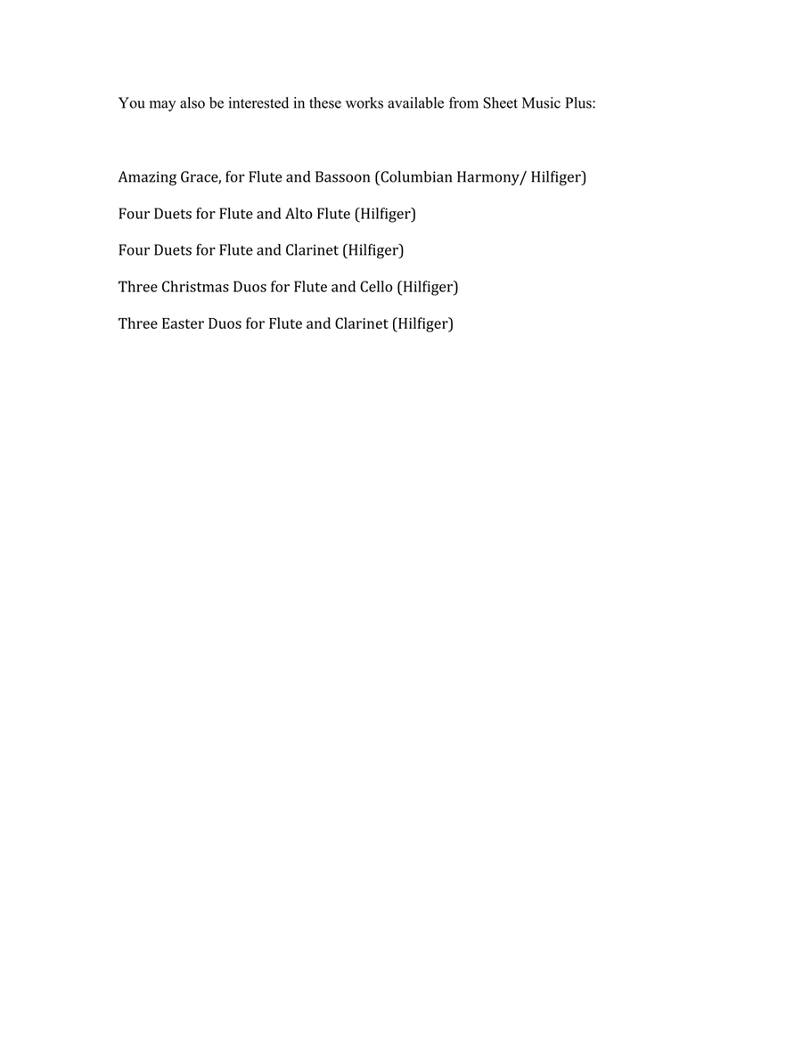Four Duets for Flute and Bassoon Woodwind Duet scores gallery preview page 2