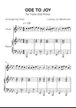Ode to Joy - Flute and Piano in Ab Major - Beginner Level - Sheet Music