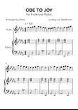 Ode to Joy - Flute and Piano in Db Major - Beginner Level - Sheet Music