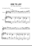 Ode to Joy - Flute and Piano in E Major - Beginner Level - Sheet Music