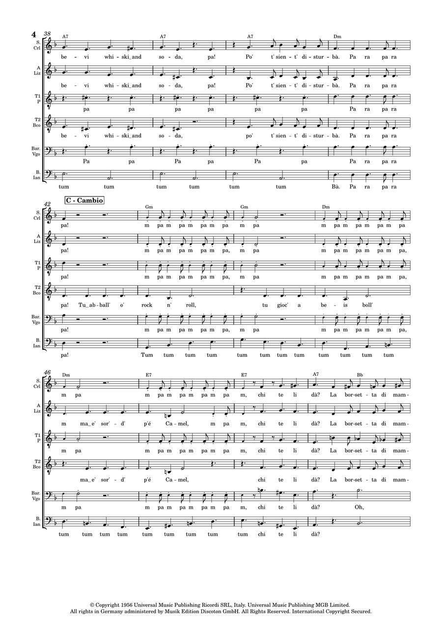 Tu Vuò Fà L'americano Tu Vuò Fà L'americano Divisi scores gallery preview page 5