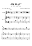 Ode to Joy - Flute and Piano in F Major - Beginner Level - Sheet Music