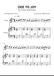 Ode to Joy - Flute and Piano in G Major - Beginner Level - Sheet Music